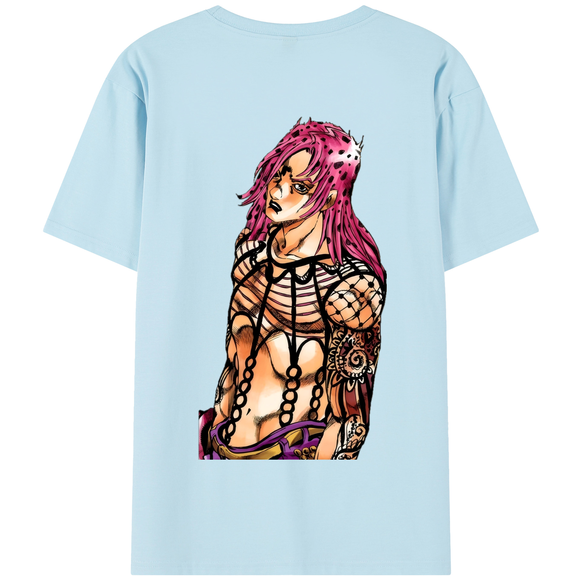 （画像用） ジョジョの奇妙な冒険 ビネガー?ドッピオ JoJo's Bizarre Adventure Vinegar Doppio 綿100％半袖Tシャツ（背面プリント）